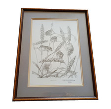 Patrick A. Oxenham Limited Edition Pencil Print Frame Harvest Mice Wheat Field