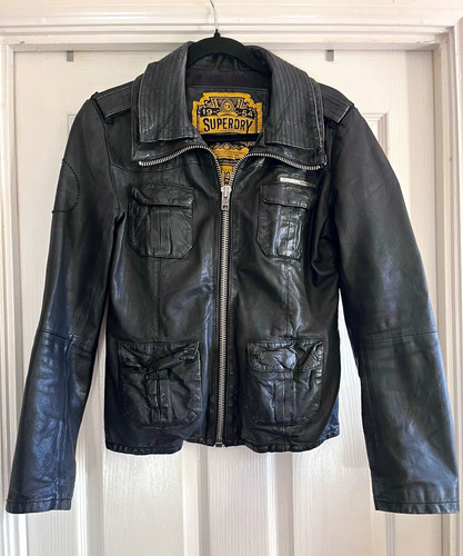 Superdry vintage black leather - superdry,