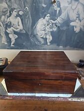 Antique Wood And Brass Writing