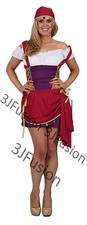 SEXY FORTUNE TELLER GYPSY + HAT FANCY DRESS, ELSMERELDA, PIRATE FREE POST (BS) 