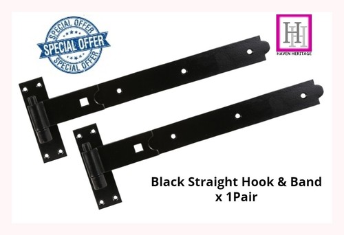 Black straight hook band - black,