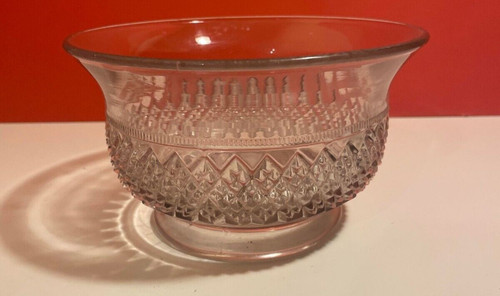 Pressed glass bowl - pressed,
