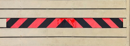Red black reflective chevron - red,
