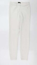 Matalan Womens White Cotton Blend Skinny Jeans Size 10 L28 Extra-Slim