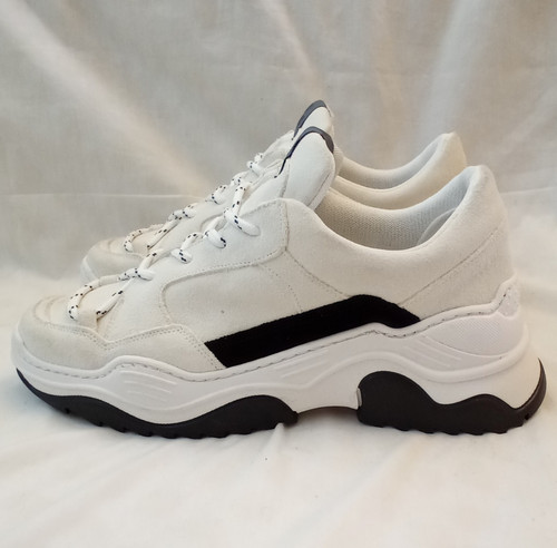 Soho grit white black leather - white/black,