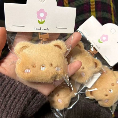 2pcs cute plush bear keychain - cute,