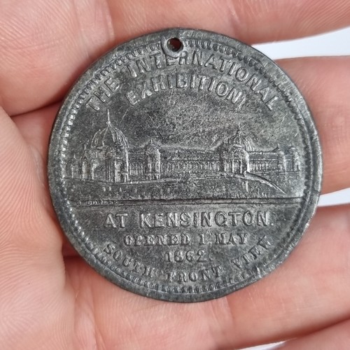 Antique white metal medal - antique,
