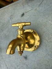 Antique Solid Brass Stationary Engine Outdoor Tap