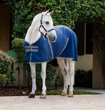 Horseware Rambo Stable Sheet Microfibre Summer Travel Cooler Navy/Black 5'0-7'3"