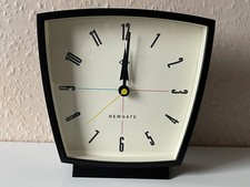 Newgate® - Odyssey Mantel Clock Black Retro Trapezoid Multicolour Marker Dial