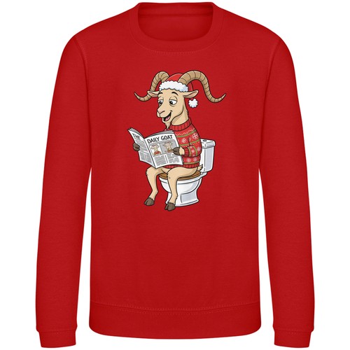 Funny christmas goat kids - funny,
