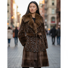 Vintage Sable Mink Fur Coat