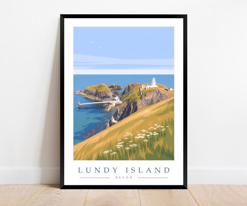 Lundy island lighthouse sea - lundy,