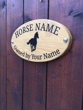 Donkey - Horse Name Plate Stable Door Sign Plaque Rustic Wooden-Box Personalised