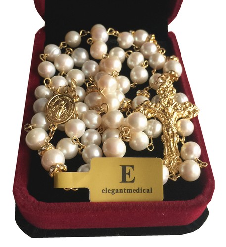 Catholic gold 8mm natural - catholic,