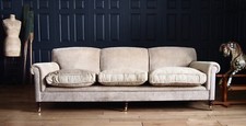 George Smith 3 Seat Sofa to order in a selection of Linwood's Tango Velvet