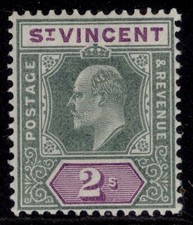 ST. VINCENT EDVII SG83, 2s