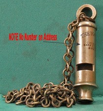 J. Hudson Vintage Military (With Arrow) Metropolitan Whistle on 100cm chain