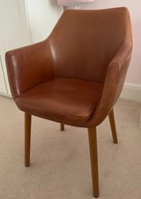 Genuine Leather Armchair Brown