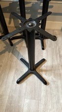 4 Black Metal High Table Bases