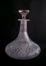 Ships Decanter Crystal Cut