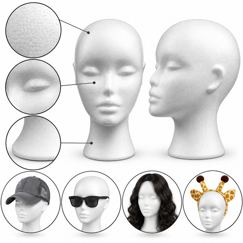 Female foam mannequin head - mannequin,