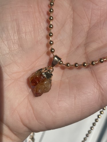 Raw citrine crystal - raw,