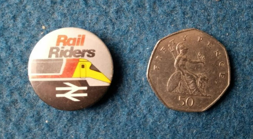 Rail riders pin badge - rail,