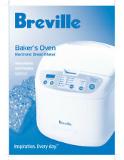 Breville BBM100 Manual Recipes Booklet Reprint for Bread Maker Machine 