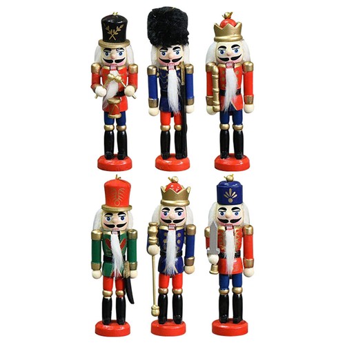 6pcs assorted color nutcracker - assorted,