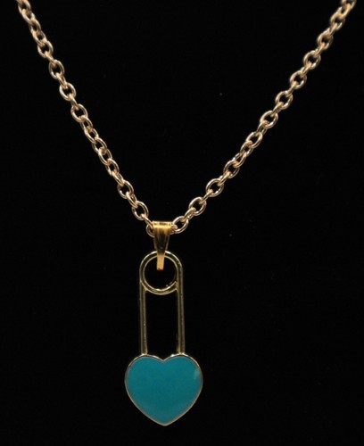 Gold plated enamel heart - plated,
