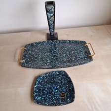 Vintage blue Koha Abalone/Paua dishes and vase