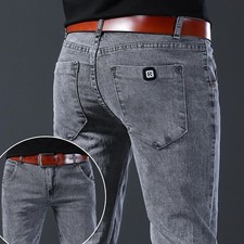 Mens Slim Fit Grey Jeans