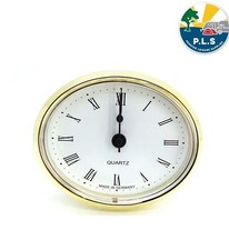 Caravan 72mm Oval Clock White
