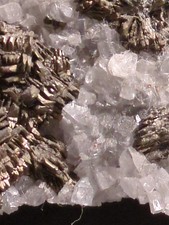 Crystals calcite and iron - and,