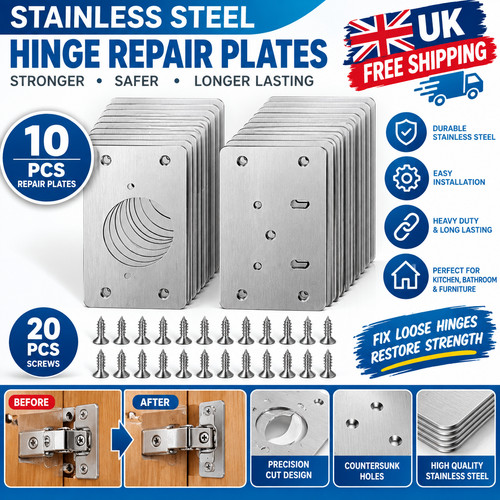 10x hinge repair plate cabinet - plate,