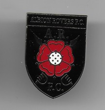ALBION ROVERS FC SCOTTISH NON LEAGUE ENAMEL  BADGE   VERY GOOD CONDITION
