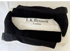L.K.BENNETT Sasha Black Suede & Fabric Over the  Knee Boots - UK 6 / EU 39 
