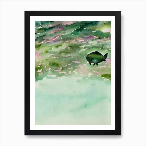 Sea pig storybook watercolour - sea,