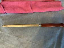 Vintage Teak handle Stainless Steel Knife Sharpener / Steel Prestige