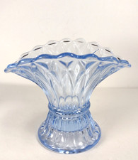 Bagley Wheatsheaf Blue Glass Posy Vase 20th Century artdeco
