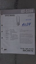 Sony icf s78w - icf-s78w, service
