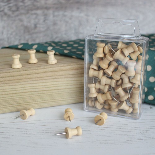 Wooden push pins - wooden,