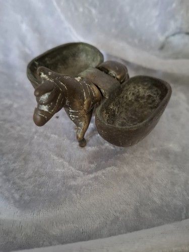 Vintage brass donkey - brass,