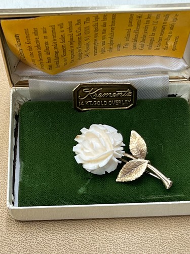 Krementz brooch vintage - , white