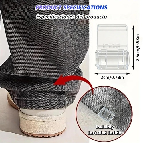 Invisible leg shortening clip - leg,