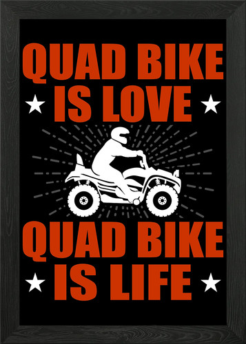 Quad bike atv rider framed - rider,