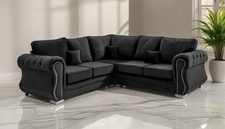 Black Falcon Velvet Luxe Sofa