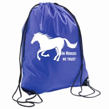 Horses School Bag Drawstring Backpack Gymsac PE School Pony Cute Kit Lunch Horse