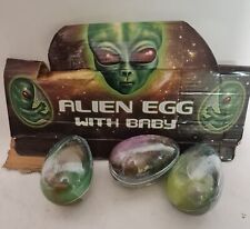 3 x Large Space Alien Eggs Baby Embryo in Goo Slime Party Bag Filler Toy New